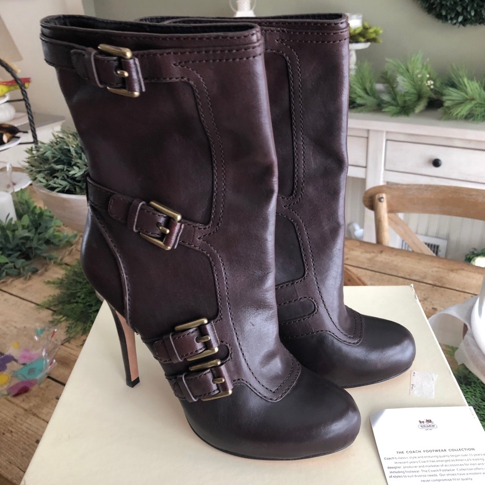 Coach Boots A7071 Marsha Soft Calf chestnut 7.5